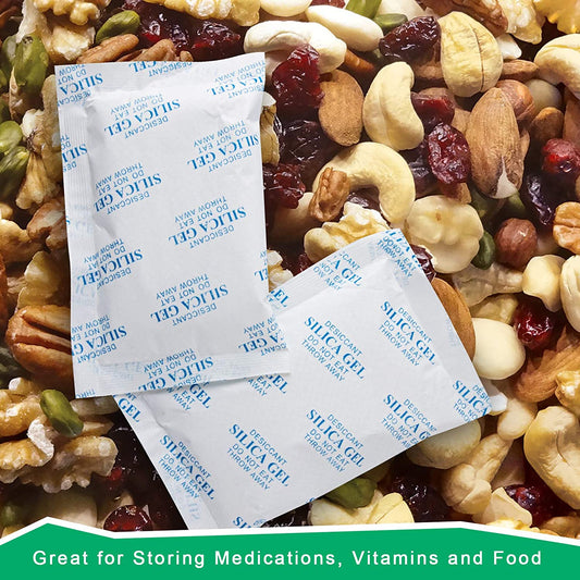 O2frepak 20 Gram(50Packs) Food Grade Moisture Absorber Silica Gel Desiccant Packets for Storage,Desiccant Silica Gel Packs Food Safe for Moisture
