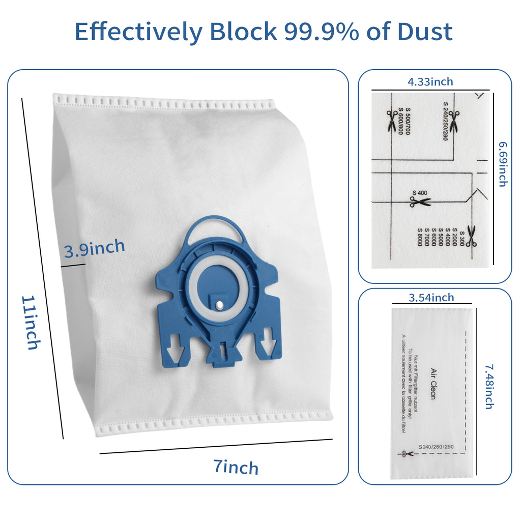 O2frepak Vacuum Cleaner Bags, Reliably Keep Dust Inside the Vacuum Cleaner