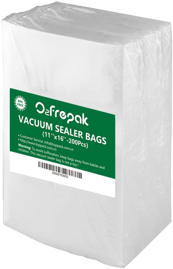 O2frepak 100 Gallon Size 11" x 16"Vacuum Sealer Bags BPA Free and Heavy Duty Vacuum Seal Food Bags,Great for Sous Vide Vaccume Sealer PreCut Bag