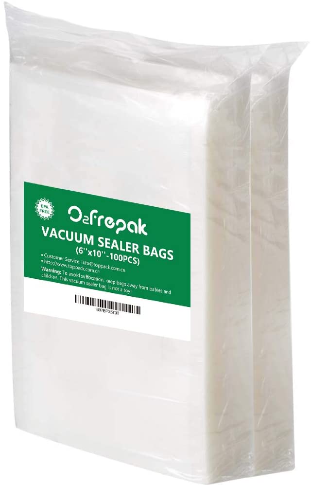 O2frepak 100 Pint 6 x 10 Vacuum Sealer Bags for Food