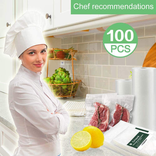 O2frepak 100 Gallon Size 11" x 16"Vacuum Sealer Bags BPA Free and Heavy Duty Vacuum Seal Food Bags,Great for Sous Vide Vaccume Sealer PreCut Bag