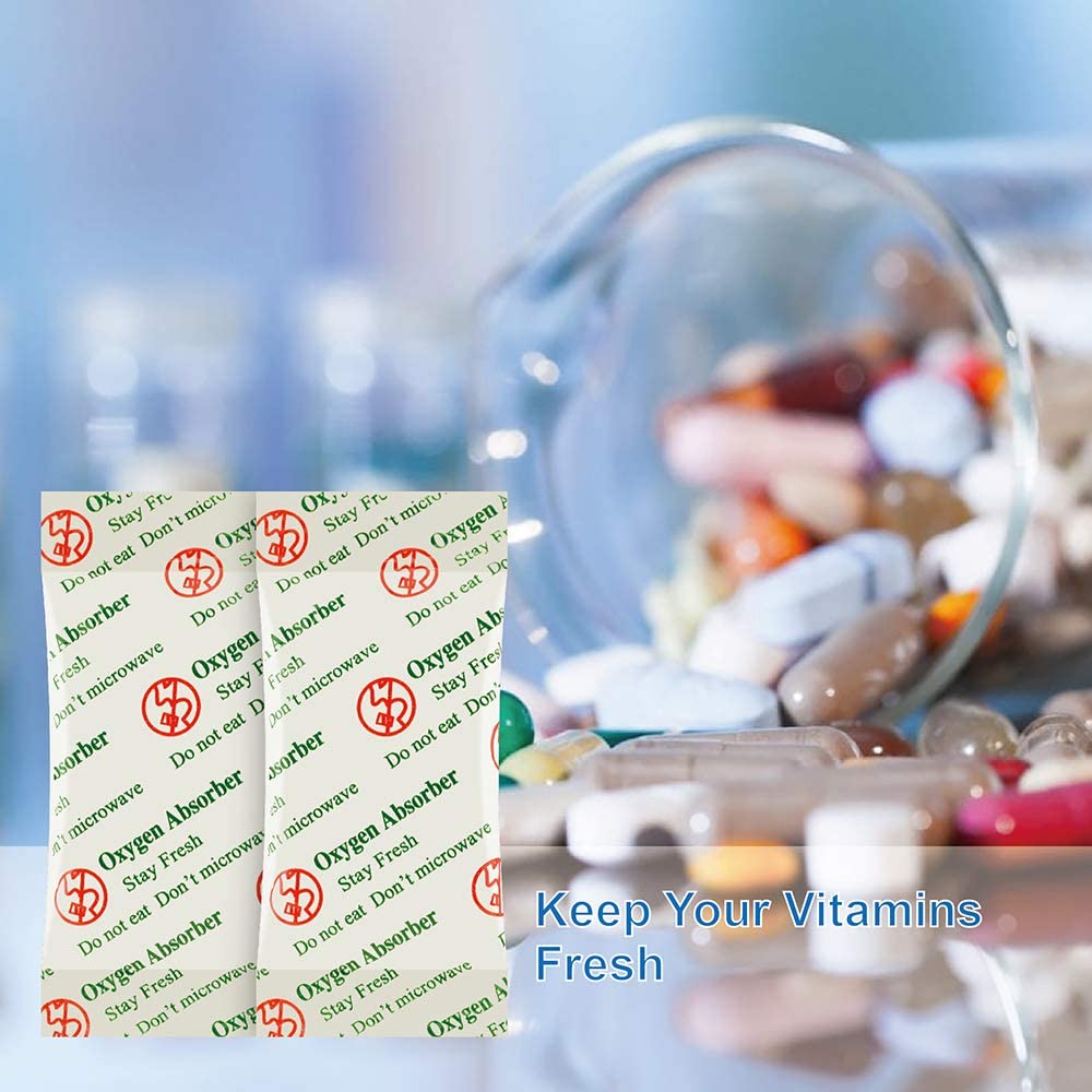 O2frepak 500CC(50-Pack) Food Grade Oxygen Absorbers Packets for Home Made Jerky and Long Term Food Storage