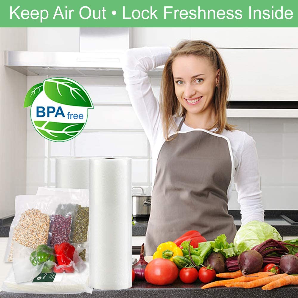 O2frepak 100 Gallon Size 11" x 16"Vacuum Sealer Bags BPA Free and Heavy Duty Vacuum Seal Food Bags,Great for Sous Vide Vaccume Sealer PreCut Bag