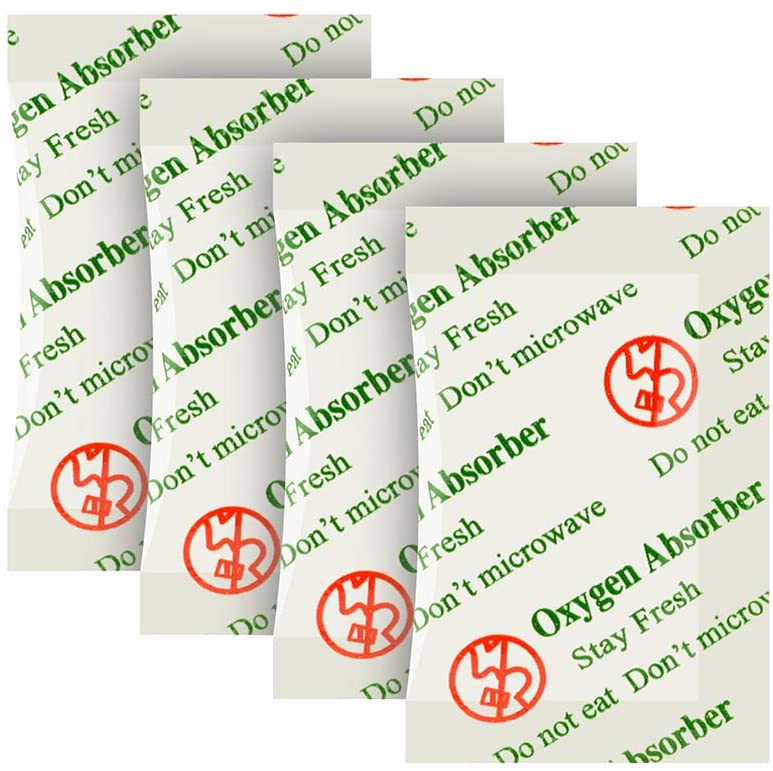 O2frepak 200CC(100-Pack) Food Grade Oxygen Absorbers Packets For Food Storage,Oxygen Absorbers Storage Packets With Oxygen Indicator In Vacuum Bag And 3 Times Oxygen Absorption Capacity
