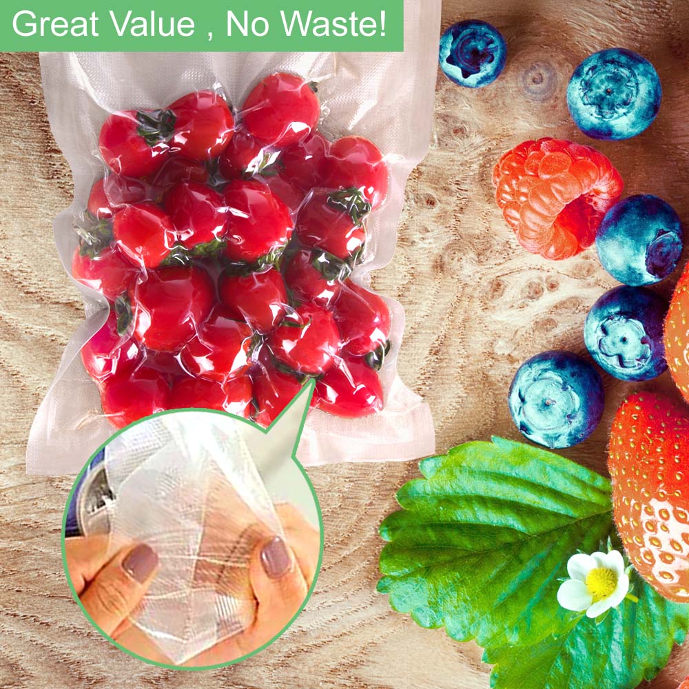 O2frepak 3Rolls 8"x20' Vacuum Sealer Bags Rolls with BPA Free,Heavy Duty Vacuum Sealer Storage Bags Rolls,Cut to Size Roll,Great for Sous Vide